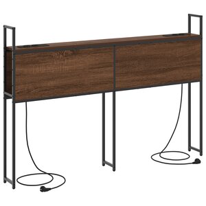 vidaXL Tête de lit de rangement Chêne marron 120 cm Bois d'ingénierie