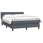 vidaXL Sommier à lattes de lit et matelas gris foncé 160x210cm velours