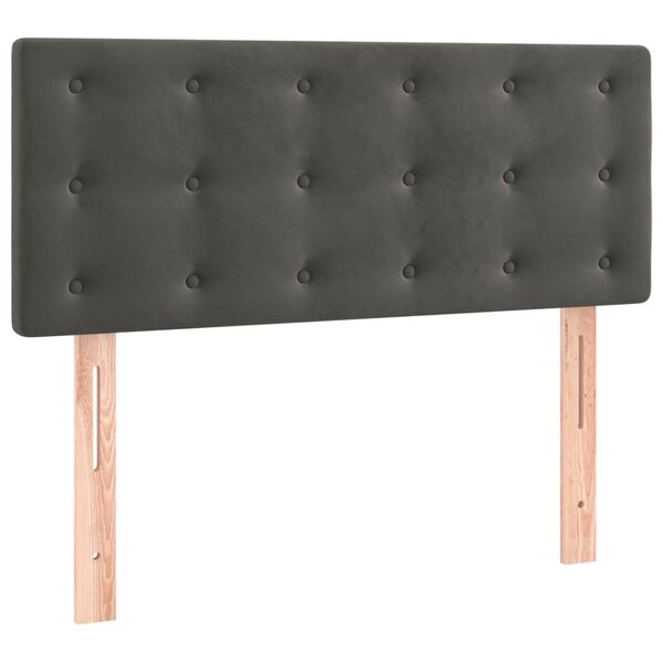 vidaXL Tête de lit Gris foncé 100x5x78/88 cm Velours