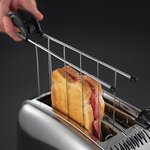 RUSSELL HOBBS 23310-56 Toaster Grille Pain 1670W Chester, 2 Fentes, Chauffe Viennoiserie, Rapide - Inox
