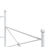 vidaXL Lit de jour sans matelas blanc 100x190 cm acier