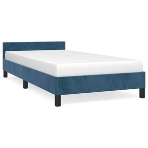 vidaXL Cadre de lit sans matelas bleu foncé 90x190 cm velours