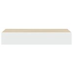 vidaXL Étagère murale à tiroirs Chêne et blanc 60 x 23 5 x 10 cm MDF