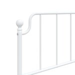 vidaXL Cadre de lit métal sans matelas et pied de lit blanc 107x203 cm