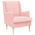 vidaXL Fauteuil Rose Bouclé