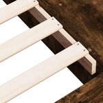 vidaXL Cadre de lit chêne fumé 135x190 cm bois d'ingénierie