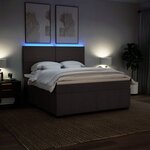 vidaXL Sommier à lattes de lit avec matelas Marron foncé 180x200 cm