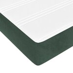 vidaXL Sommier à lattes de lit et matelas Vert foncé 180x200cm Velours