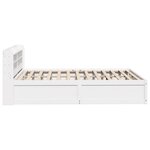 vidaXL Cadre de lit avec tête de lit blanc 120x190 cm bois pin massif
