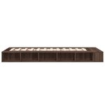 vidaXL Cadre de lit chêne marron 90x190 cm bois d'ingénierie