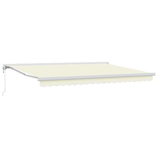 vidaXL Auvent Rétractable Crème 450 × 300 cm Tissu  Métal