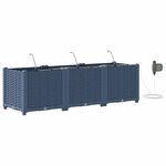 vidaXL Pots de jardin Gris 120 x 40 x 37.5 cm Acier