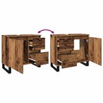 vidaXL Armoire de lavabo de salle de bain vieux bois 65x33x60 cm