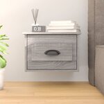 vidaXL Table de chevet murale sonoma gris 41 5x36x28 cm