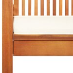 vidaXL Chaise de jardin avec coussin Bois d'acacia massif