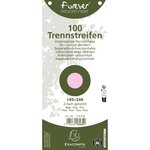 Paquet 100 Fiches Intercalaires Horizontales Unies Perforées Forever - 105x240mm - Rose - X 12 - Exacompta