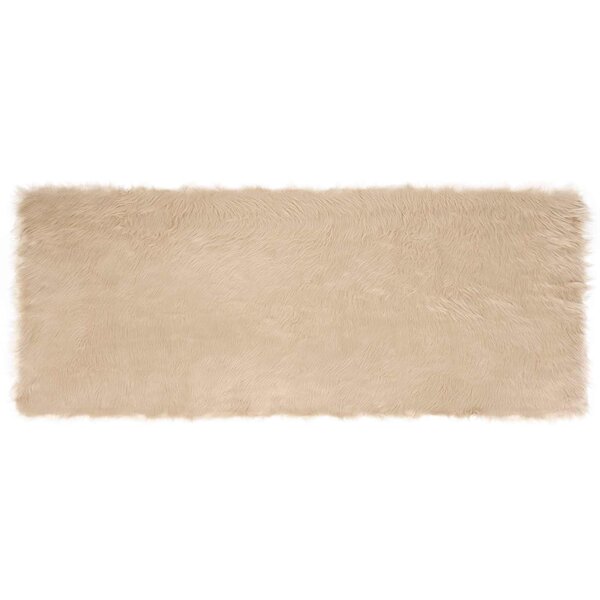 vidaXL Tapis en fausse Tafalla Beige 80 x 200 cm Polyester