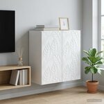 vidaXL Armoire Murale Blanc 59 x 31 x 60 cm Bois d'ingénierie
