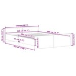 vidaXL Cadre de lit sans matelas vieux bois 140x200 cm bois ingénierie