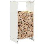 vidaXL Portant de bois chauffage blanc 40x30x80 cm