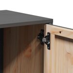 vidaXL Meuble TV Gris 80x34x40 cm Bois de pin massif