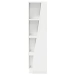 vidaXL Meuble d'angle Blanc 27 5x27x102cm Bois d'ingénierie