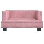 vidaXL Canapé pour enfants rose 60x40x30 cm velours