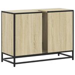 vidaXL Armoire lavabo de salle de bain chêne sonoma bois d'ingénierie