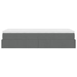 vidaXL Cadre de lit ottoman avec matelas gris foncé 90x190 cm tissu