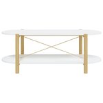vidaXL Table basse Blanc 110x48x40 cm Bois d'ingénierie