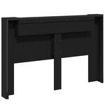 vidaXL Armoire tête de lit avec LED noir 160x16 5x103 5 cm