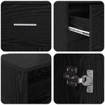 vidaXL Bureau avec porte Chêne noir 140 x 55 x 91 cm Bois d'ingénierie