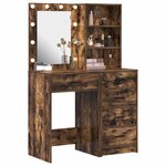 vidaXL Table de Toilette avec tiroir 2 Pièces Marron 50 x 41 x 135 cm