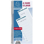 Carnet à spirales A faire ce jour to do liste 125 feuilles 14x29 7cm Exacompta