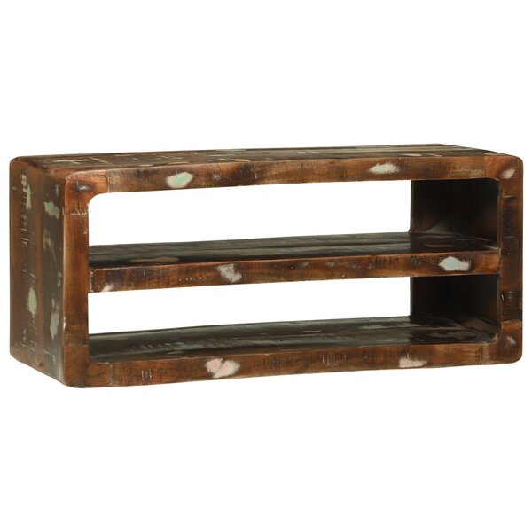 vidaXL Meuble TV 80x32x36 cm en bois massif récupéré