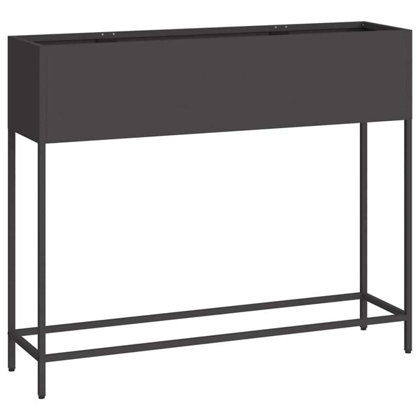 vidaXL Bac de jardin surélevé Noir 100 x 26 x 82 cm Acier