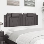 vidaXL Coussin de tête de lit Viana gris 160 cm similicuir