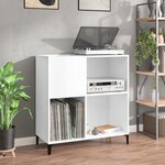vidaXL Armoire à disques blanc 84 5x38x89 cm bois d'ingénierie