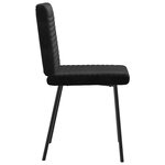 vidaXL Chaises à manger lot de 2 Noir Velours