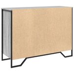 vidaXL Buffet sonoma gris 101x35 5x74 5 cm bois d'ingénierie