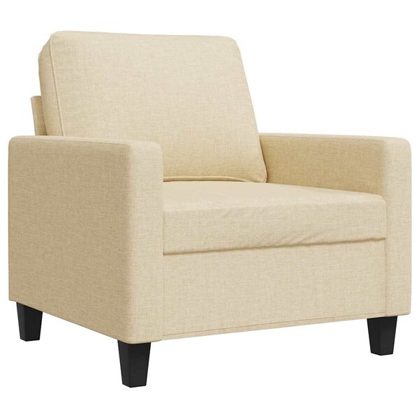 vidaXL Fauteuil Crème 60 cm Tissu
