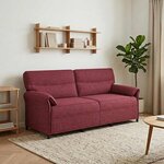 vidaXL Canapé 100  polyester  cadre en métal  MDF  Contreplaqué