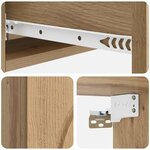 vidaXL Table d'appoint murale Chêne artisanal 87 5 x 34 5 x 17 cm