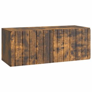 vidaXL Meuble TV mural 78 5 x 31 x 30 cm Chêne fumé Bois d'ingénierie