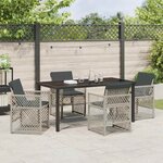 vidaXL Ensemble de salle à manger pour jardin 5 Pièces Gris clair