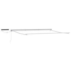 vidaXL Cadre de store rétractable électrique Blanc 4 x 2 m Acier