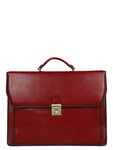 Cartable Hype  en cuir - KATANA - 3 soufflets - 39 cm - 63032-Rouge