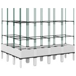 vidaXL Jardinière avec treillis blanc 160x120x142 5 cm PP