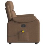 vidaXL Fauteuil de massage inclinable Marron Tissu