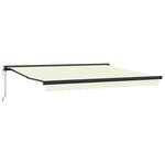 vidaXL Auvent Rétractable Crème 400 × 300 cm Tissu  Métal